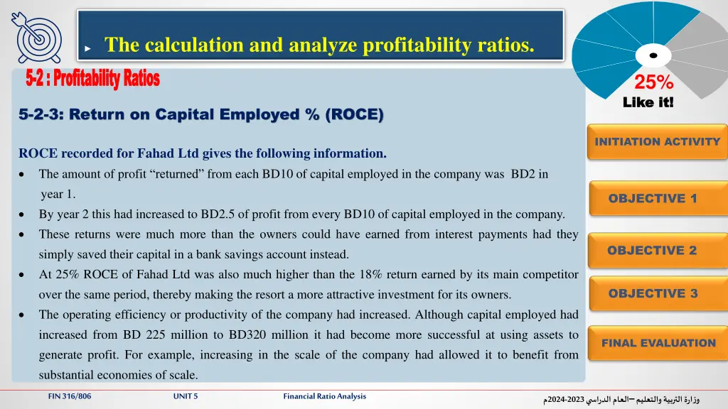 the calculation and analyze profitability ratios 5