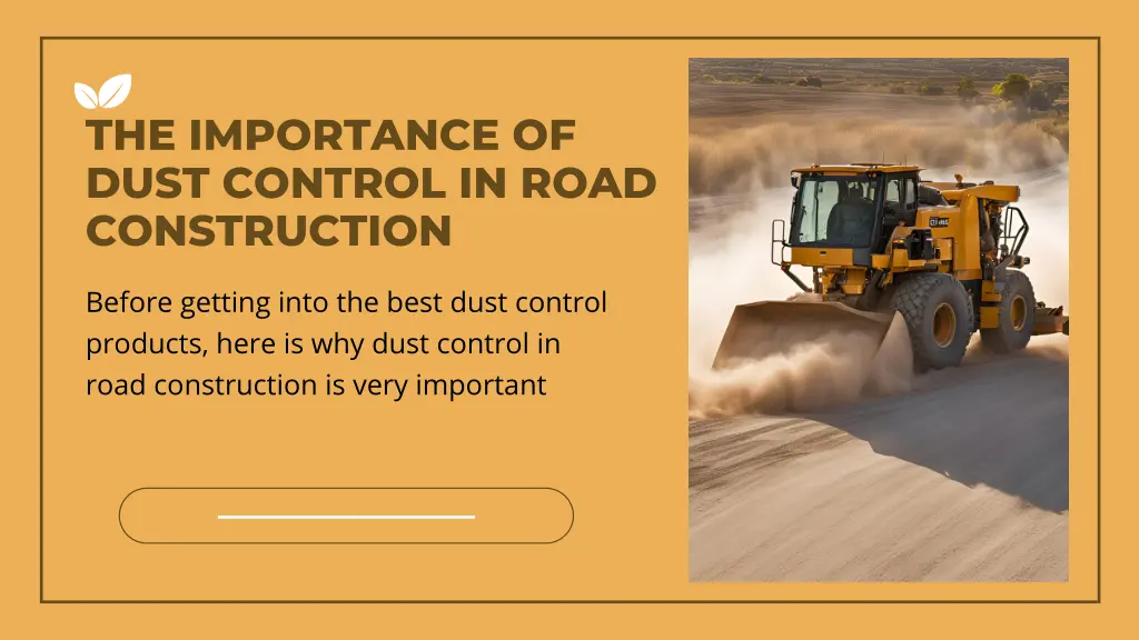 the importance of dust control in road