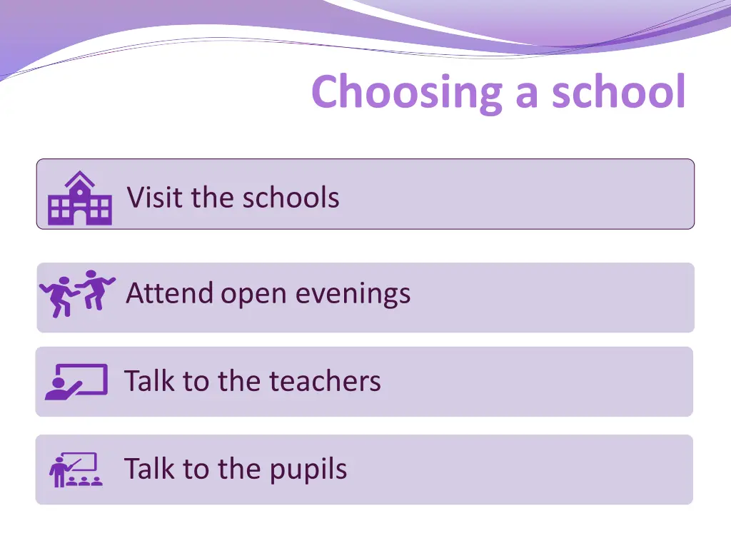 choosing a school 1