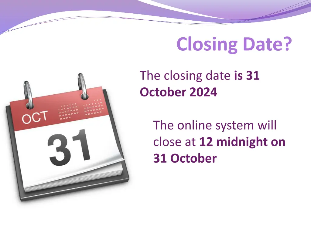 closing date