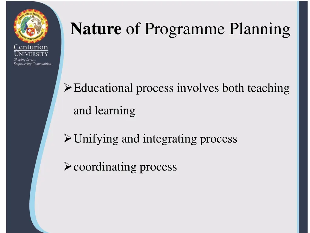 nature of programme planning