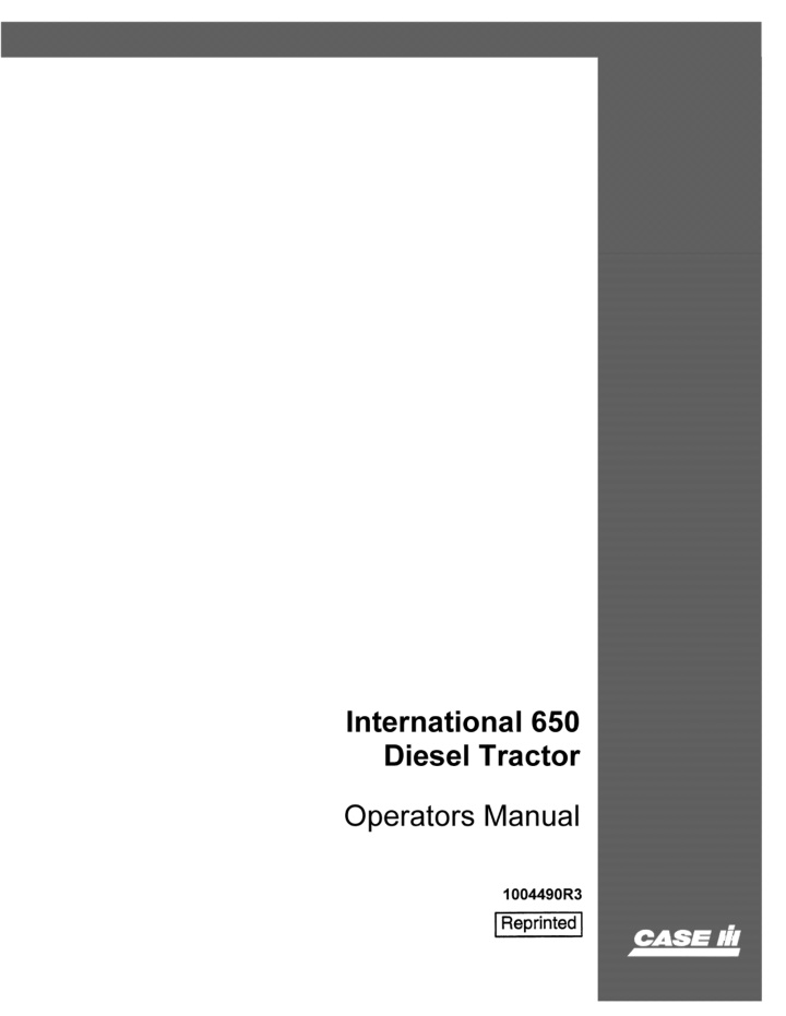 international 650 diesel tractor