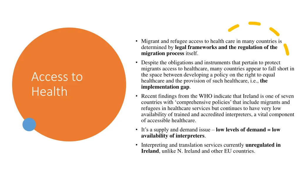 migrant and refugee access to health care in many