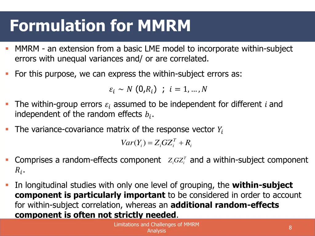 formulation for mmrm