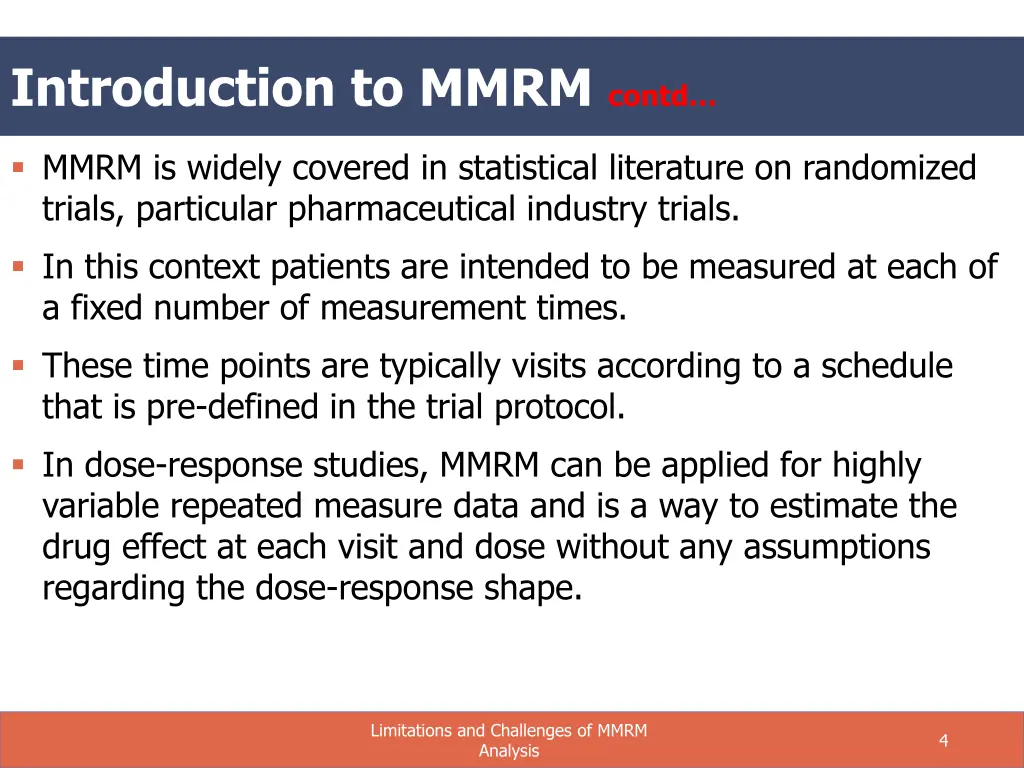 introduction to mmrm contd