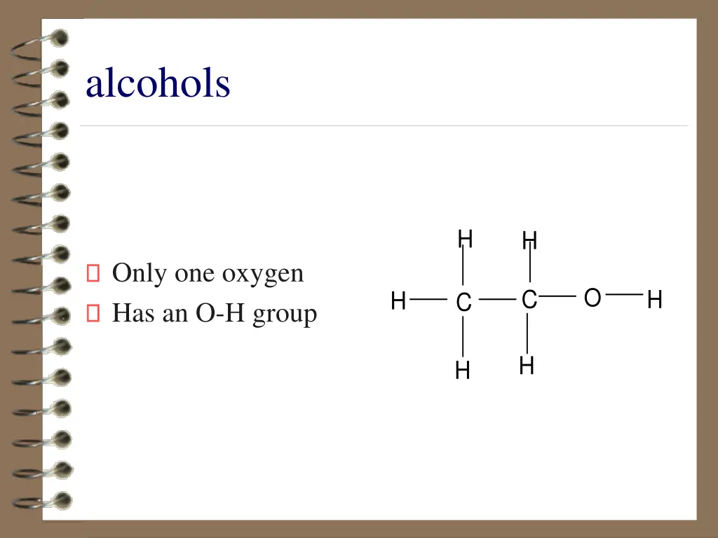 alcohols