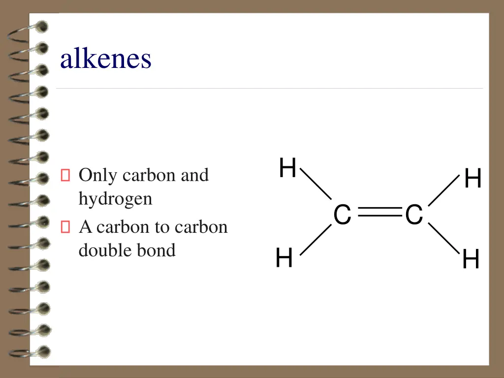 alkenes