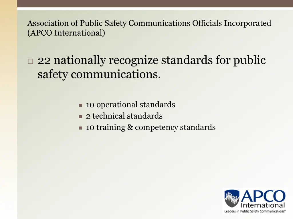 association of public safety communications 1