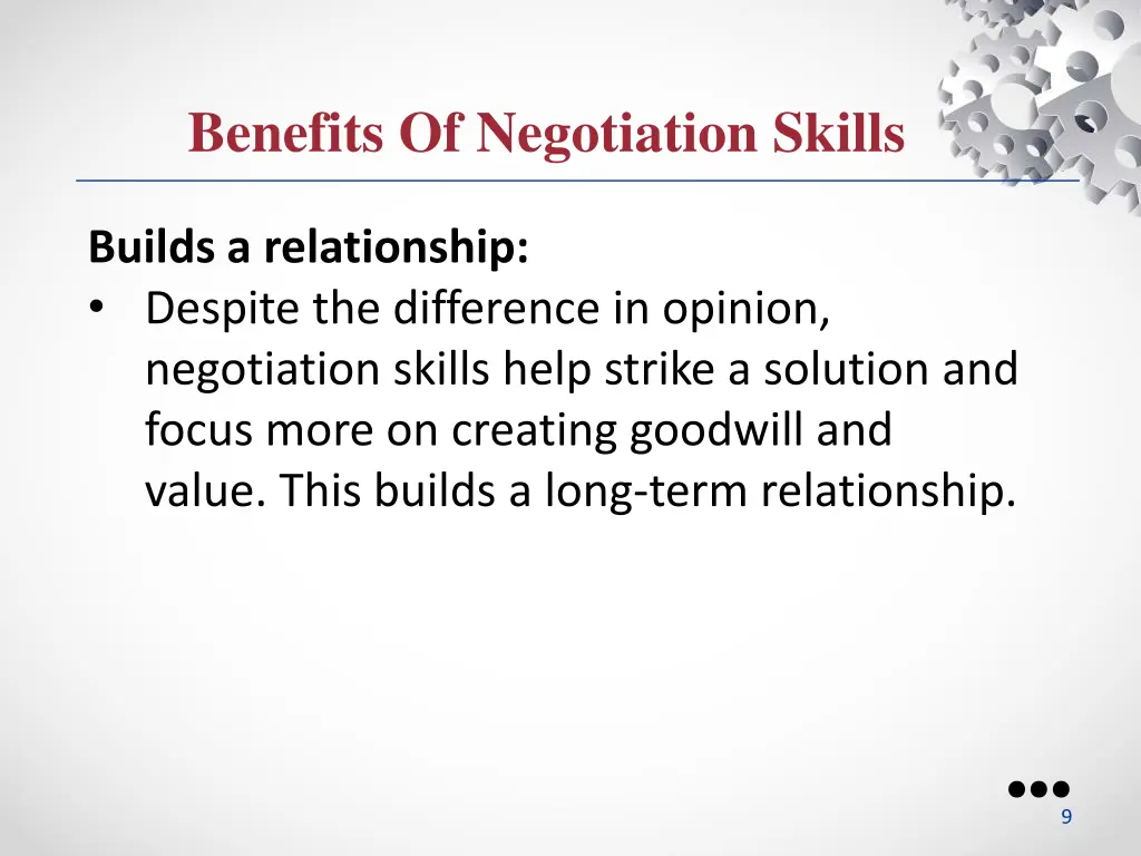 benefits of negotiation skills