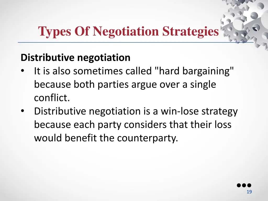 types of negotiation strategies