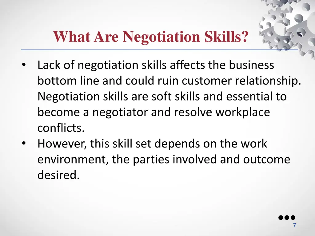 what are negotiation skills 1