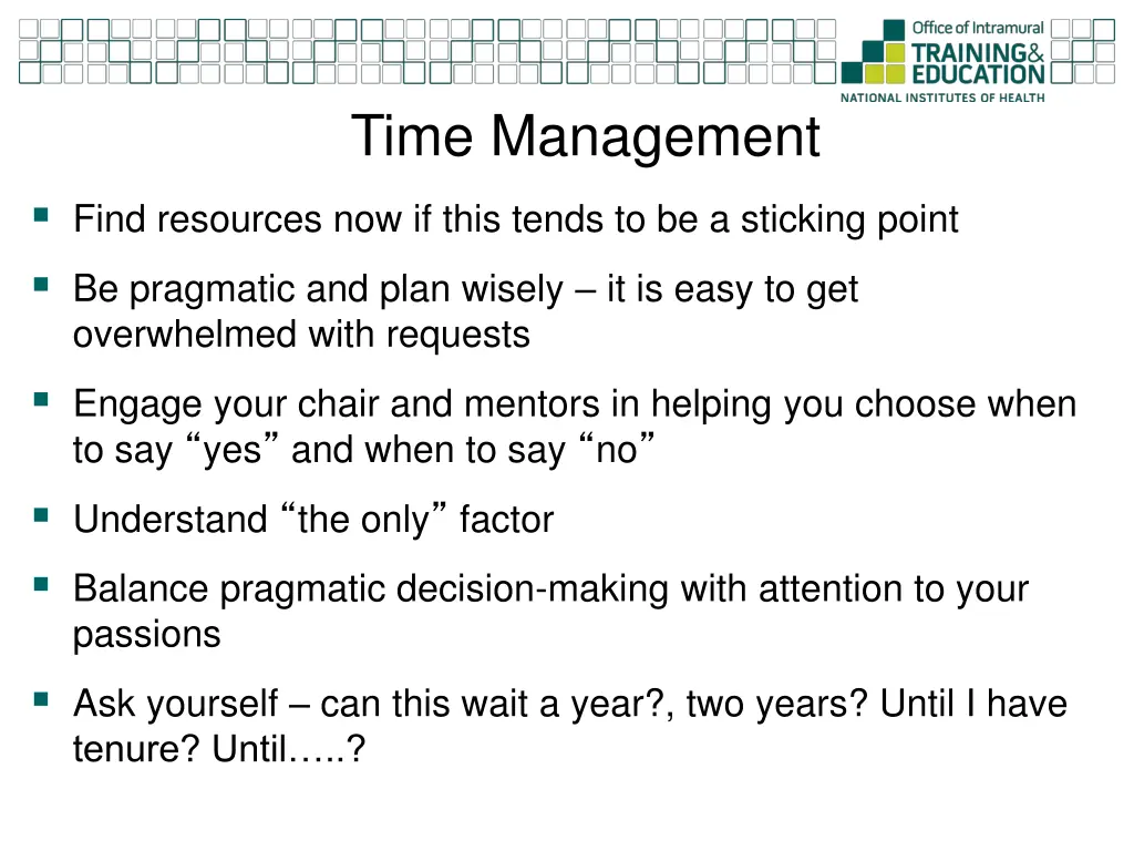 time management