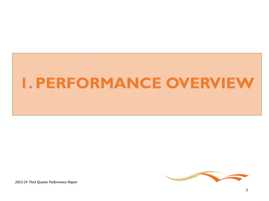 1 performance overview