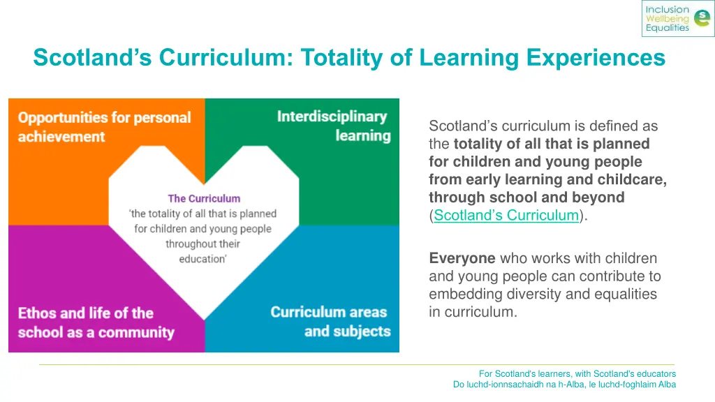 scotland s curriculum totality of learning