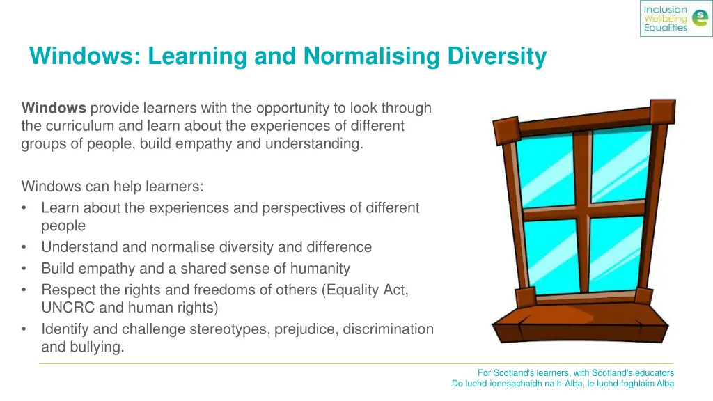 windows learning and normalising diversity