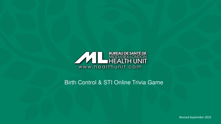 birth control sti online trivia game