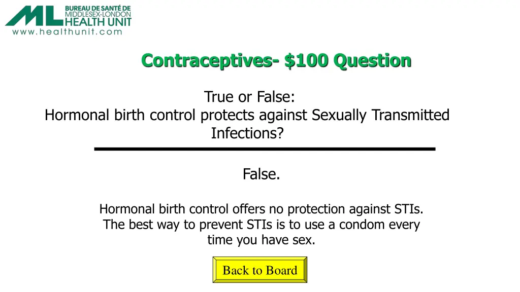 contraceptives 100 question