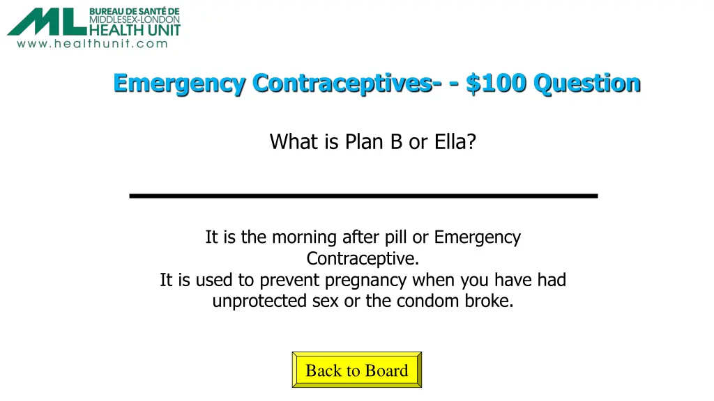emergency contraceptives 100 question