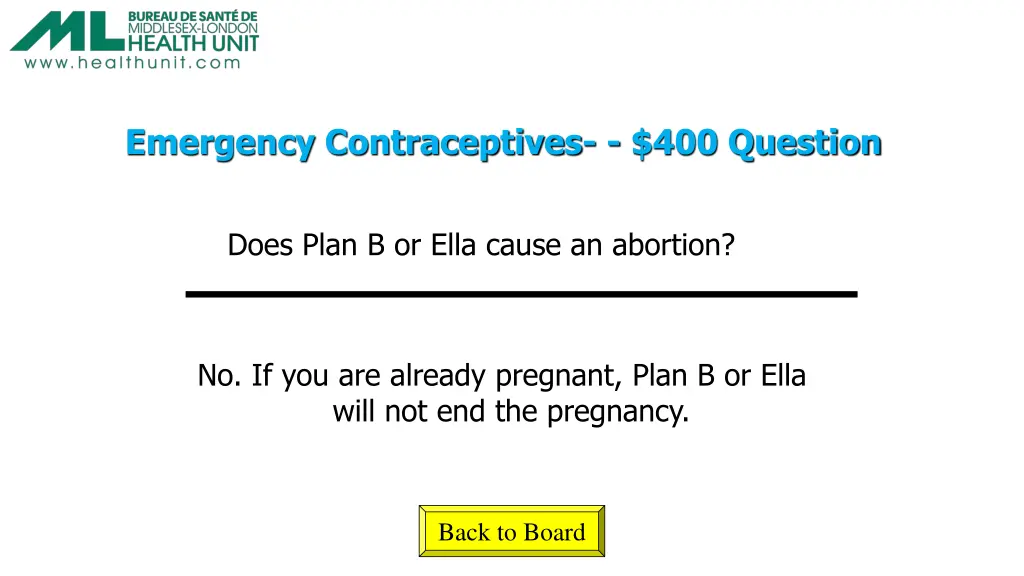 emergency contraceptives 400 question