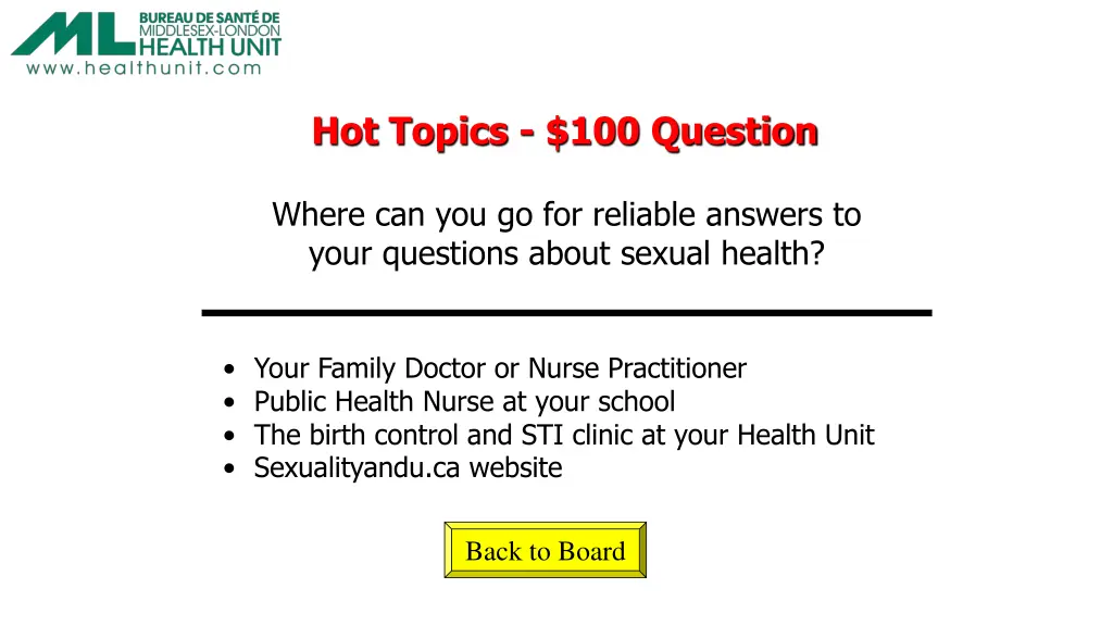 hot topics 100 question