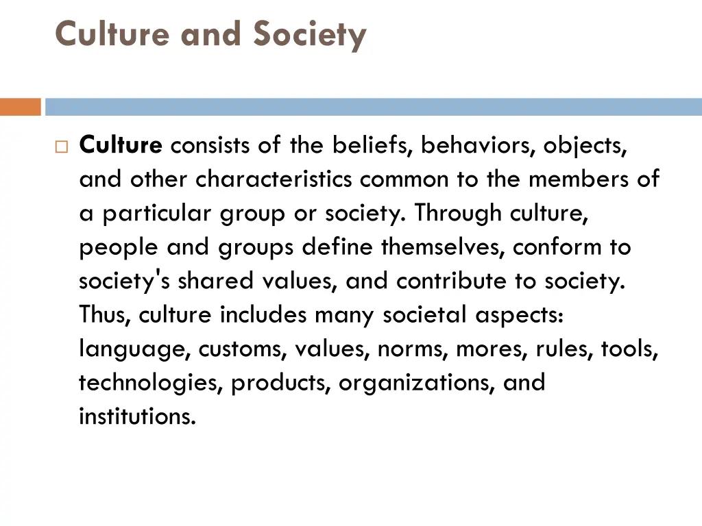 culture and society 1