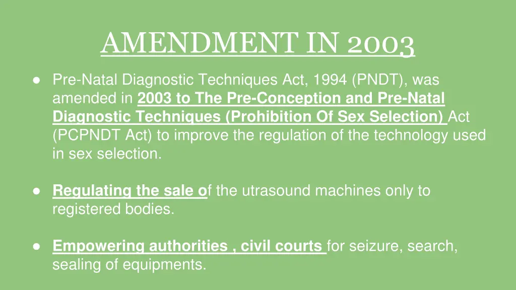 amendment in 2003
