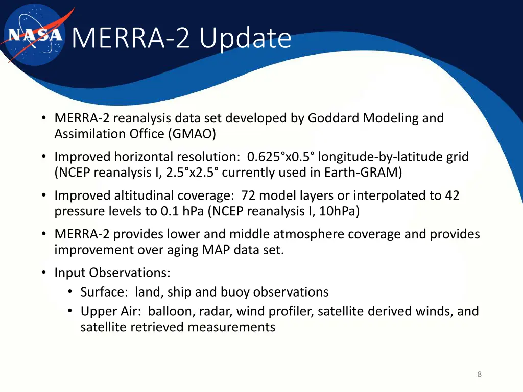 merra 2 update