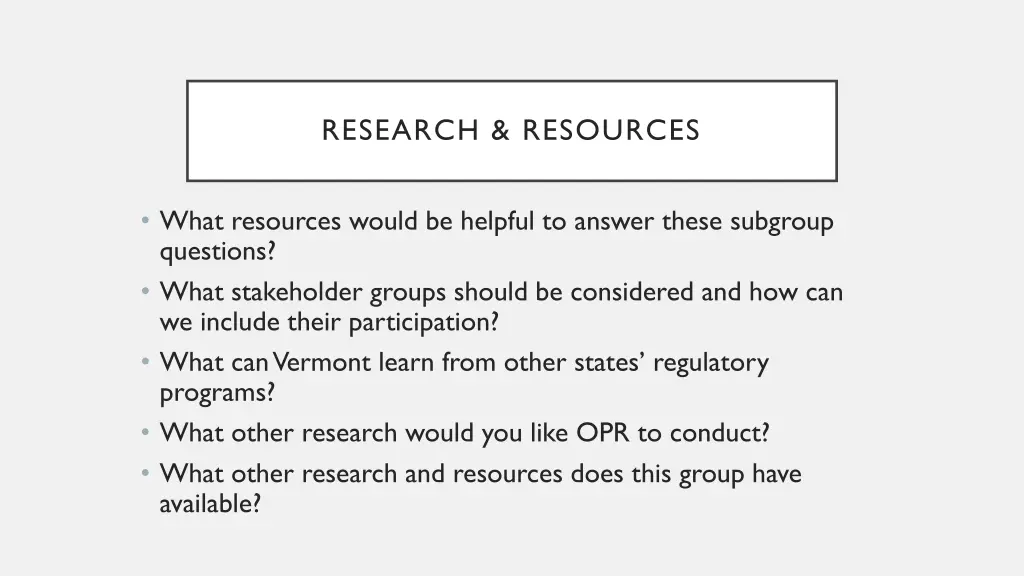 research resources