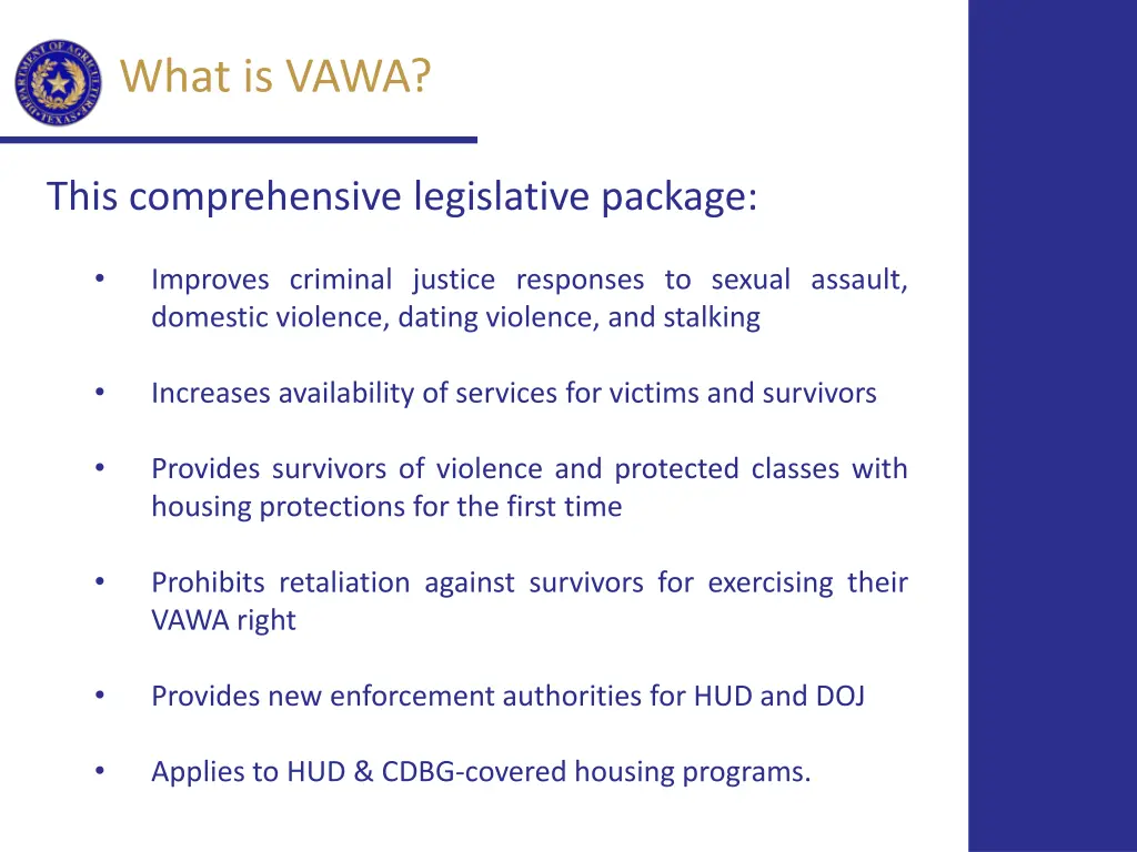 what is vawa 1