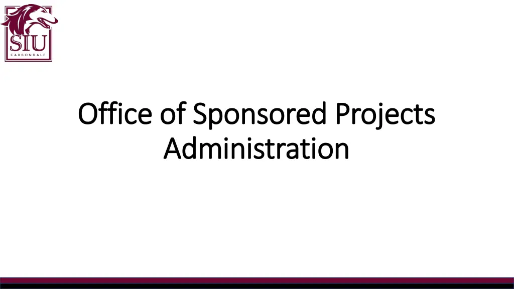 office of sponsored projects office of sponsored