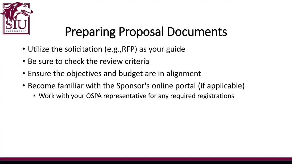 preparing proposal documents preparing proposal