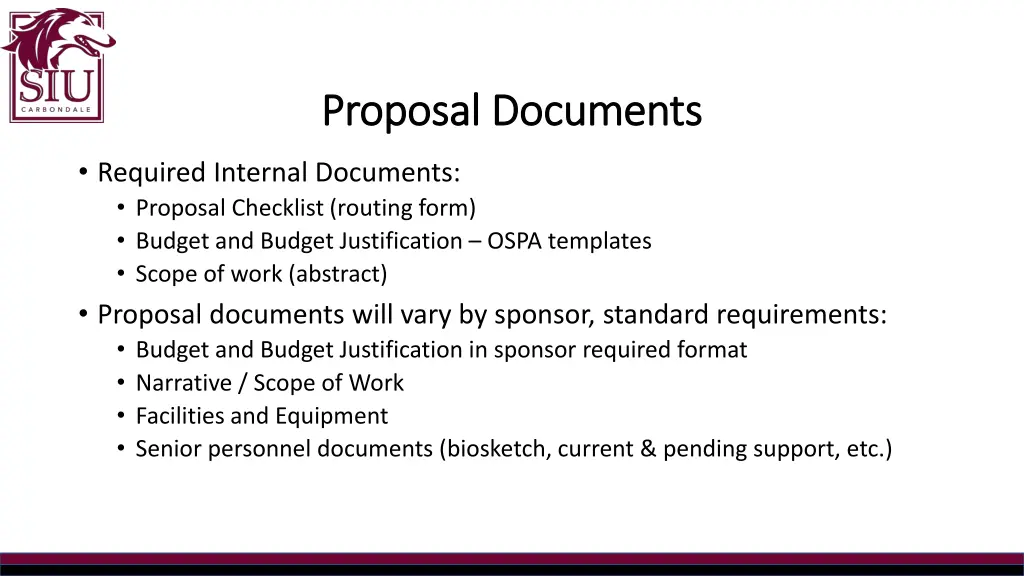 proposal documents proposal documents