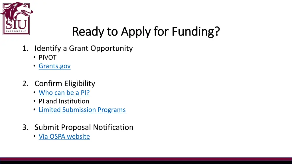 ready to apply for funding ready to apply