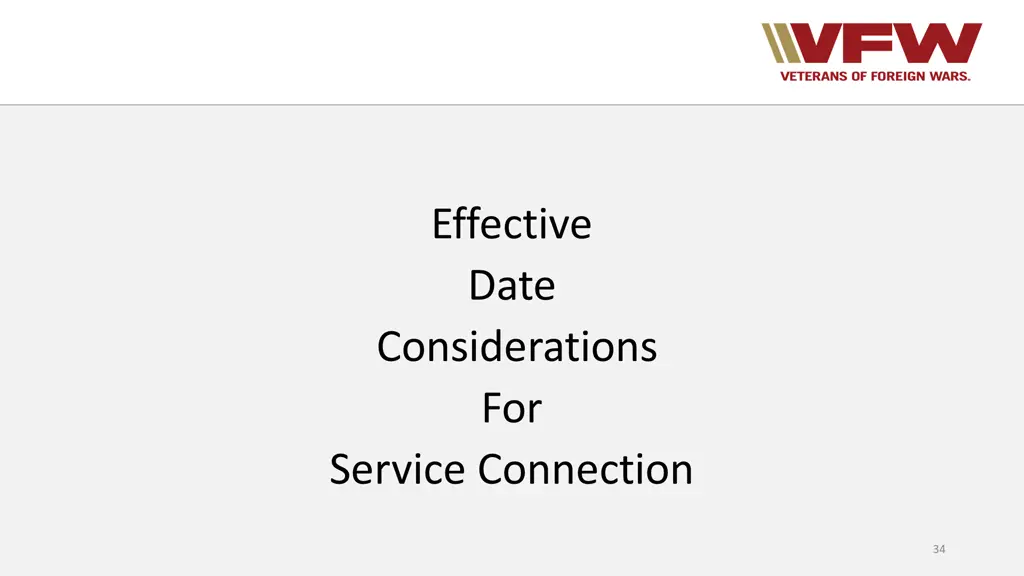 effective date considerations for service