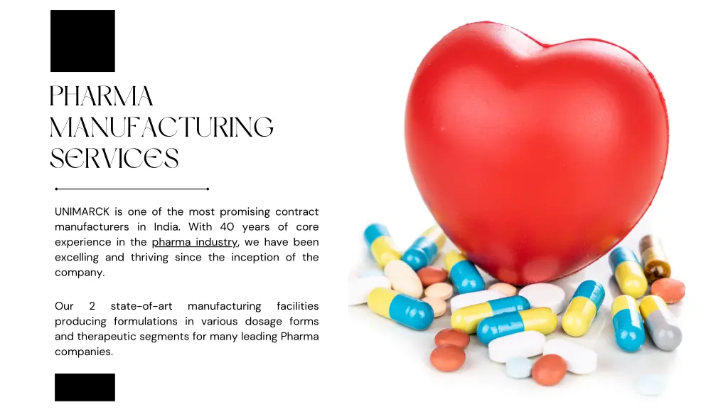 pharma manufacturing services