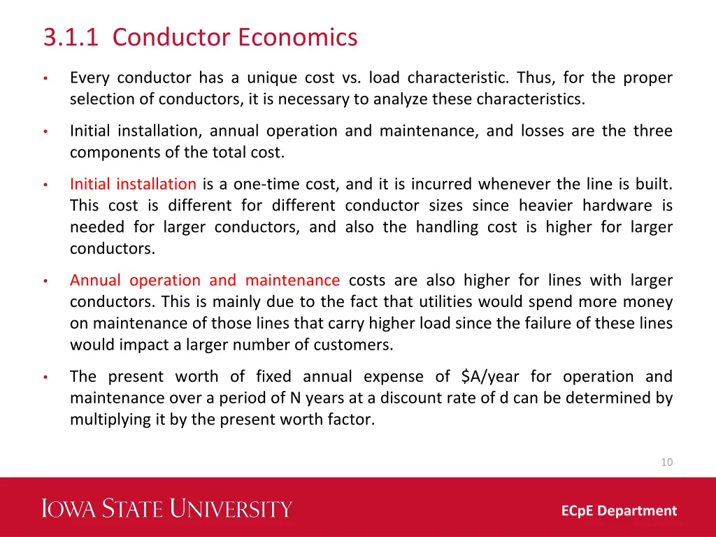 3 1 1 conductor economics