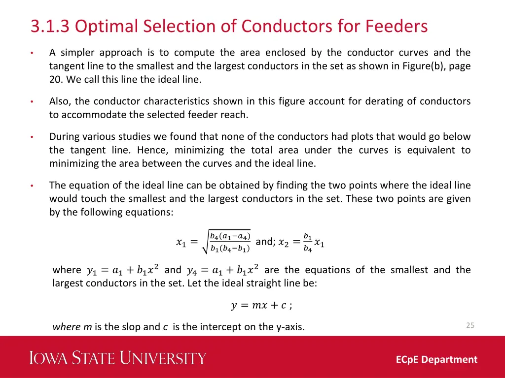 3 1 3 optimal selection of conductors for feeders 1