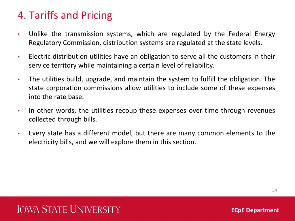 4 tariffs and pricing