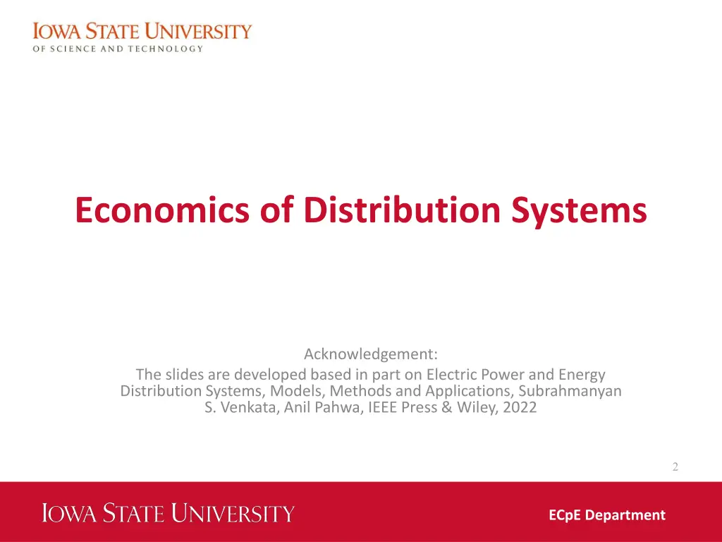 economics of distribution systems