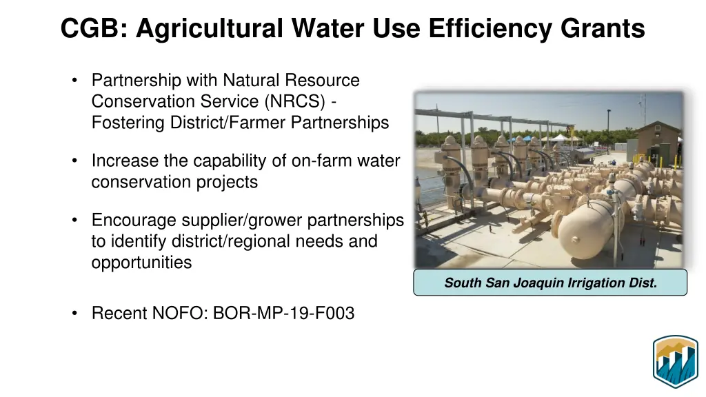 cgb agricultural water use efficiency grants