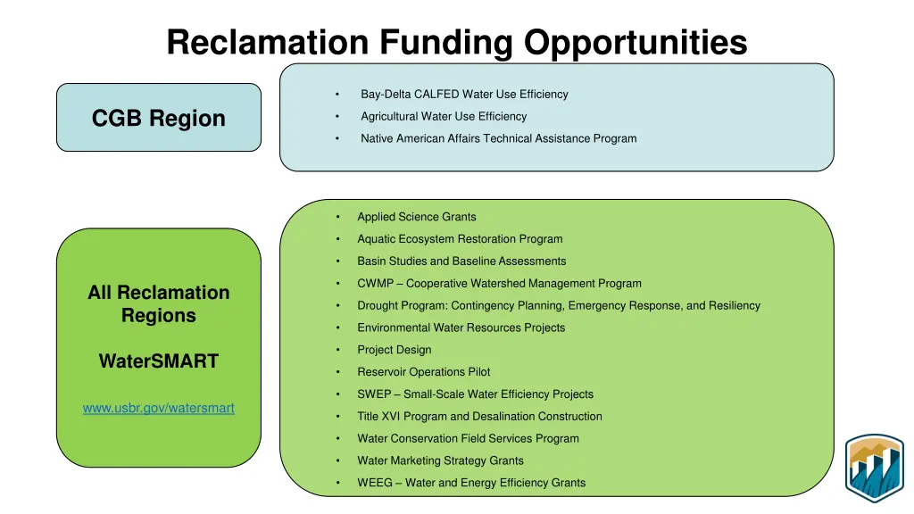 reclamation funding opportunities