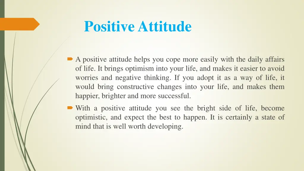 positive attitude