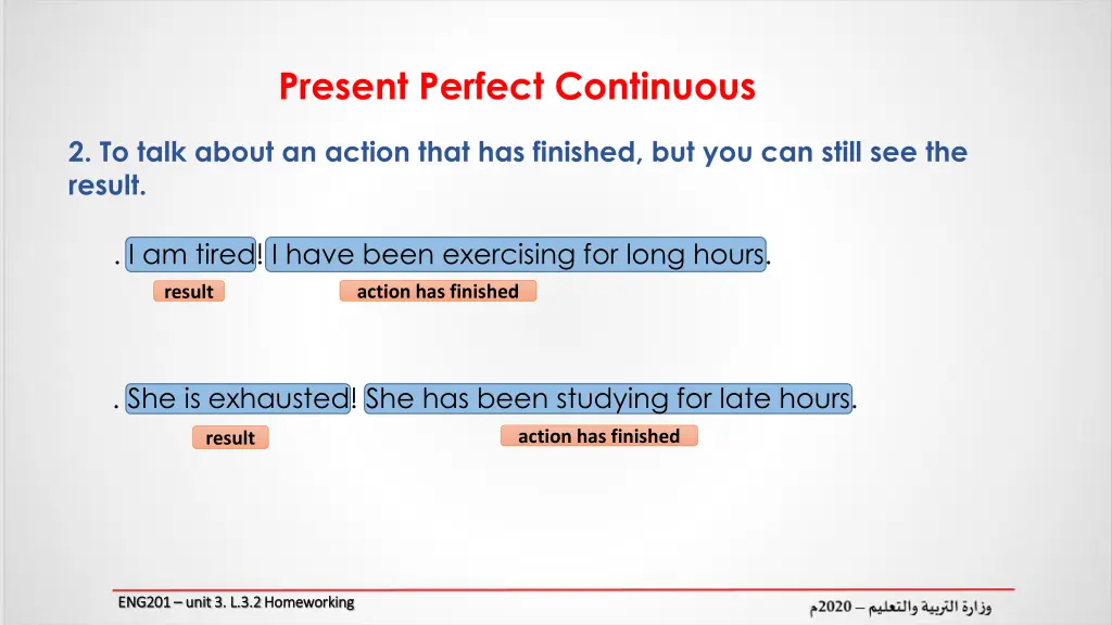 present perfect continuous 1