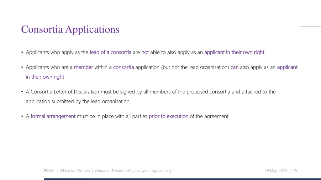 consortia applications 1