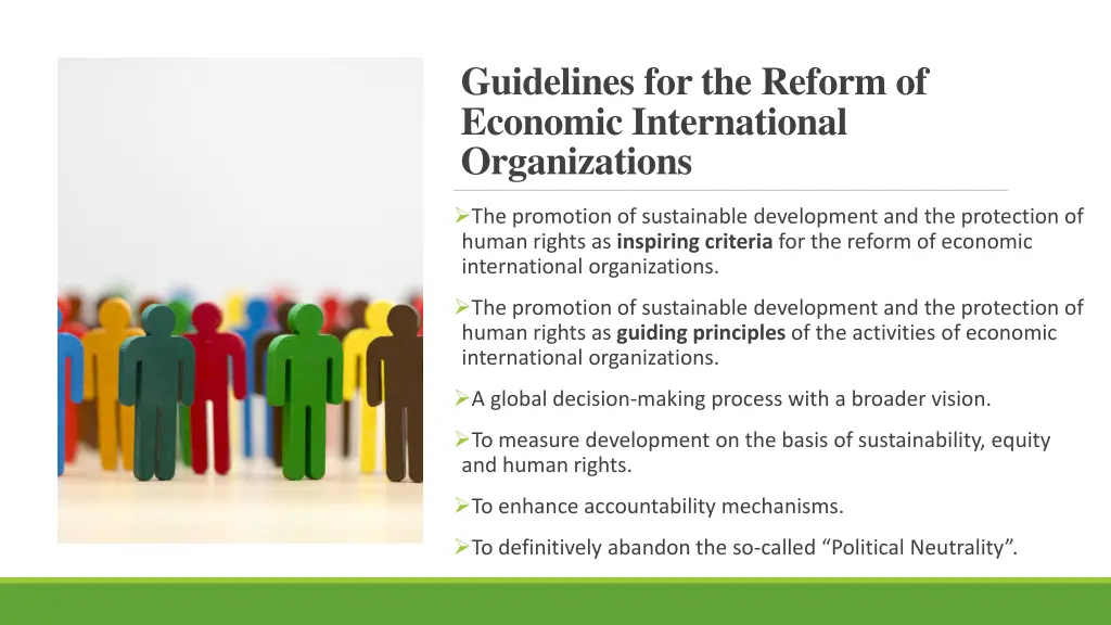 guidelines for the reform of economic