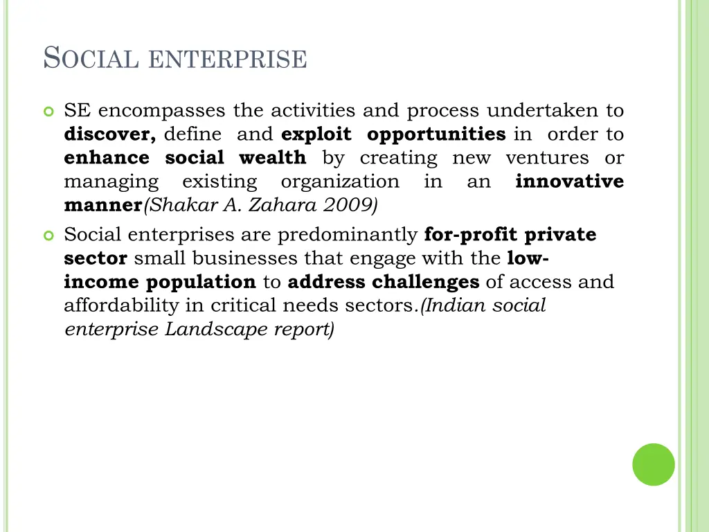 s ocial enterprise