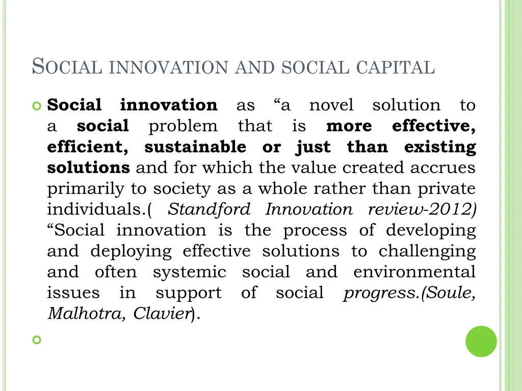 s ocial innovation and social capital