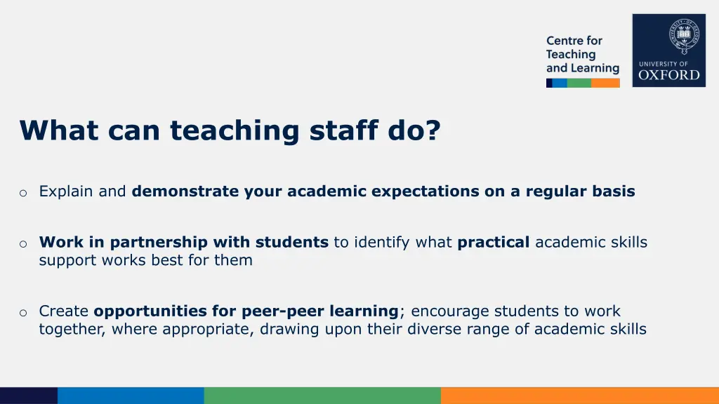 what can teaching staff do