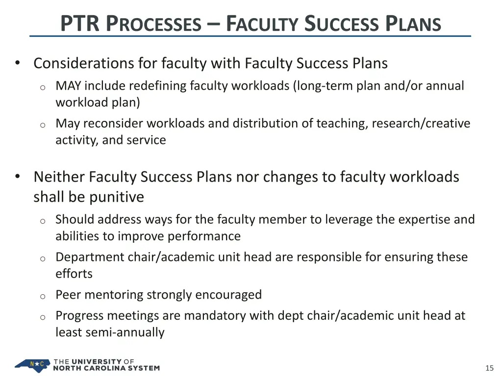 ptr p rocesses f aculty s uccess p lans 1