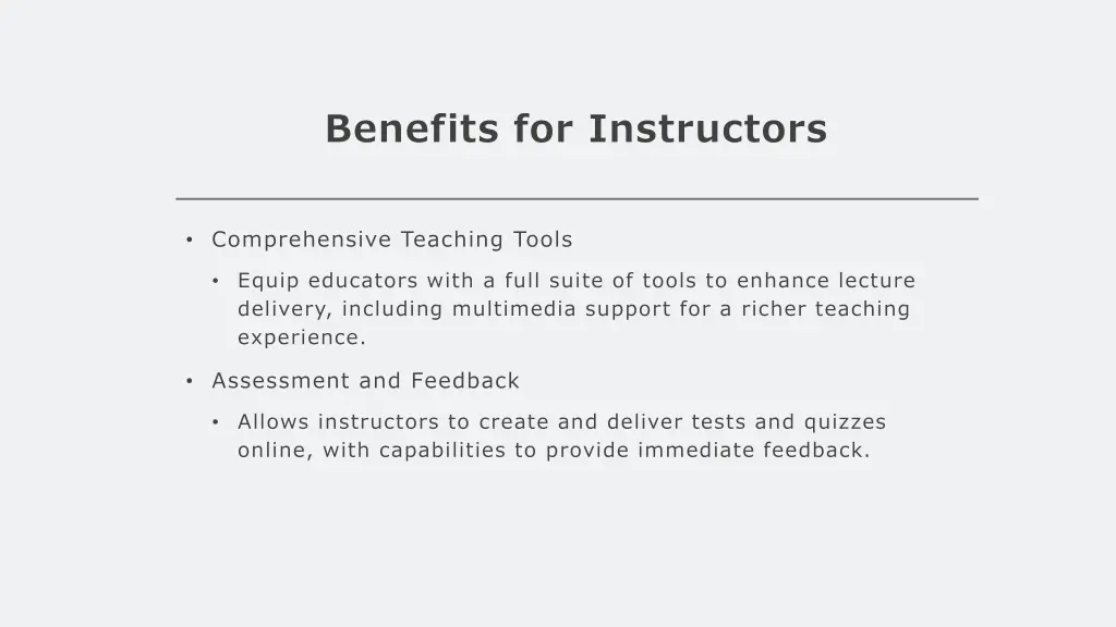 benefits for instructors